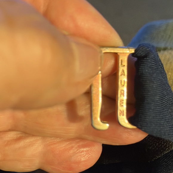 Lauren SwimTop, builtin unpadded. Navy. Halter style-could wear as regular top. - Picture 5 of 5